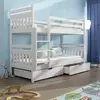 Buy Wooden Bunk Bed Adas with Storage White Matt, Colour: White Matt, Mattresses: Foam/Bonnell from Furnituretta