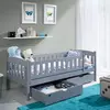 Buy Wooden Single Bed Gucio with Storage Grey Matt, Colour: Grey Matt, Mattresses: Without Mattresses from Furnituretta