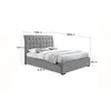Buy Hamilton Light Grey Fabric Bed Double - Enhance Your Bedroom, Colour: Light Grey, Size: 4ft 6/Double, Item Width: 144, 3 from Furnituretta