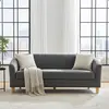 Buy Claridon 3 Seater Sofa Linen Fabric Dark Grey from Furnituretta