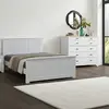Buy Mali King Size Bed – White Solid Wood Frame, Colour: White, Size: King Size, 2 from Furnituretta