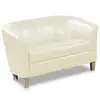 Buy Claridon 2 Seater Sofa – Cream PU Leather, 2 from Furnituretta