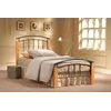 Buy Tetras Single Bed Frame – Black Metal with Beech Accents, Colour: Black, Size: 3ft/Single, Item Width: 96, 4 from Furnituretta