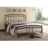 Buy Tetras Double Bed Frame – Black Metal with Beech Accents, Colour: Black, Size: 4ft 6/Double, Item Width: 142, 4 from Furnituretta