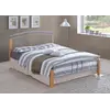 Buy Tetras Small Double Bed Frame – Silver Metal with Beech Accents, Colour: Silver, Size: 4ft/Small Double, Item Width: 127, 4 from Furnituretta
