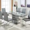 Buy Dresden Extending Dining Table – Clear Glass with HG Grey & Steel Frame, 5 from Furnituretta