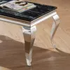 Buy Arriana Coffee Table – Marble Effect with Stainless Steel Base, 3 from Furnituretta