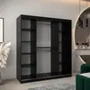 Buy Verona 02 Sliding Door Wardrobe Black 180cm, Colour: Black, Item Width: 180, 6 from Furnituretta
