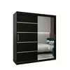 Buy Verona 02 Sliding Door Wardrobe Black 180cm, Colour: Black, Item Width: 180 from Furnituretta