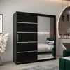 Buy Verona 02 Sliding Door Wardrobe Black 180cm, Colour: Black, Item Width: 180, 5 from Furnituretta