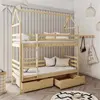 Buy Wooden Bunk Bed Alex with Storage Pine, Colour: Pine, Mattress Option: Without Mattresses, 3 from Furnituretta