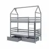 Buy Wooden Bunk Bed Alex with Storage Grey, Colour: Grey, Mattress Option: Foam/Bonnell Mattresses, 5 from Furnituretta