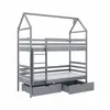 Buy Wooden Bunk Bed Alex with Storage Grey, Colour: Grey, Mattress Option: Foam Mattresses, 5 from Furnituretta