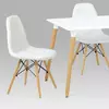 Buy Emery PU Chairs with Solid Beech Legs White (4s) from Furnituretta