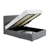 Buy Livingstone Storage Fabric King Size Bed Grey | Modern Ottoman Bed, Colour: Grey, Size: King Size, 2 from Furnituretta