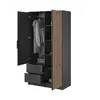 Buy Nelly Hinged Door Wardrobe Graphite 105cm, Colour: Graphite, Item Width: 105, 4 from Furnituretta