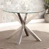 Buy Nelson Dining Table with Brushed Stainless Steel from Furnituretta