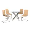Buy Nelson Dining Table with Brushed Stainless Steel, 2 from Furnituretta