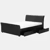 Buy Viva 4 Drawer PVC King Size Bed Black, Colour: Black, Size: King Size from Furnituretta