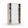 Buy Dorking Small Narrow Sliding 2 Door Wardrobe Artic White and Oak Effect 120cm, 2 from Furnituretta