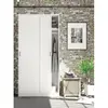 Buy Larsen Small Narrow Sliding 2 Door Wardrobe – White | Compact Storage with Rail & Shelf, Colour: White, Item Width: 100, 4 from Furnituretta