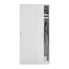 Buy Larsen Small Narrow Sliding 2 Door Wardrobe – White | Compact Storage with Rail & Shelf, Colour: White, Item Width: 100, 3 from Furnituretta