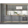 Buy Hove Tall 3 Door Kitchen Larder Unit Pantry Cupboard Grey and Oak Effect, 5 from Furnituretta