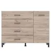 Buy Royston 1 Door 4 Drawer Sideboard Storage Unit Oak, Colour: Oak, 3 from Furnituretta