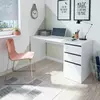 Buy Soham Office Computer Desk with Cupboard and Drawers Artic White from Furnituretta
