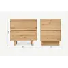 Buy Tipton 2 Drawer Bedside Cabinet Artisan Oak Effect, Colour: Oak Artisan, 3 from Furnituretta