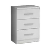 Buy Topline Bedside Table – 3 Drawers in High Gloss White, Colour: White, Item Width: 37, 3 from Furnituretta
