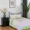 Buy Striped Cotton Duvet Cover Set Double – Green | 100% Cotton Comfort, Colour: Green, Size: Double, 3 from Furnituretta