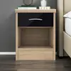 Buy Bardalona Bedside Cabinet – Black Gloss | Stylish & Compact Bedroom Storage, Colour: Black, 6 from Furnituretta