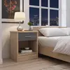 Buy Bardalona Bedside Table – Grey Gloss | Stylish & Space-Saving Bedroom Storage, Colour: Grey, 7 from Furnituretta