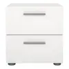 Buy Pepe Bedside Table – 2 Drawers in White | Sleek & Durable Bedroom Storage, 2 from Furnituretta
