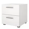 Buy Pepe Bedside Table – 2 Drawers in White | Sleek & Durable Bedroom Storage, 3 from Furnituretta