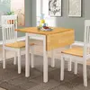 Buy Atlas White Dropleaf Dining Table Only, 2 from Furnituretta