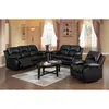 Buy Carlino Recliner Full Bonded Leather 2 Seater Black, 2 from Furnituretta