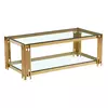Buy Modern Coffee Table: Cleveland Glass & Gold, Colour: Gold from Furnituretta