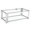 Buy Modern Coffee Table: Cleveland Glass & Silver, Colour: Silver from Furnituretta