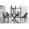 Buy Crete Marble Dining Table with Black Metal Frame, 3 from Furnituretta