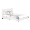 Buy Fusion PU Double Bed – White | Faux Leather Double Bed Frame, 2 from Furnituretta