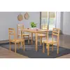 Buy New York Medium Dining Set – in Natural Oak | Compact 4-Seater Dining Table & Chairs, 4 from Furnituretta