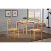 Buy New York Small Dining Table – Natural Oak | Solid Rubberwood Compact Dining Table, 3 from Furnituretta