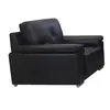 Buy Ranee 1 Seater Sofa – Black Bonded Leather & PU, Colour: Black, Item Width: 125, 3 from Furnituretta