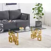 Buy Spectra Coffee Table – Clear Glass Top & Gold Stainless Steel Legs, 3 from Furnituretta