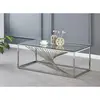 Buy Vista Coffee Table: Clear Glass with Silver Legs, Colour: Silver, 5 from Furnituretta