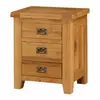 Buy Acorn Solid Oak 3‑Drawer Bedside Table from Furnituretta