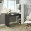 Buy Darley White and Grey Effect Computer Desk Table with Bookcase from Furnituretta
