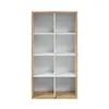 Buy Diss Artic White and Oak Short Bookshelf Unit, 9 from Furnituretta